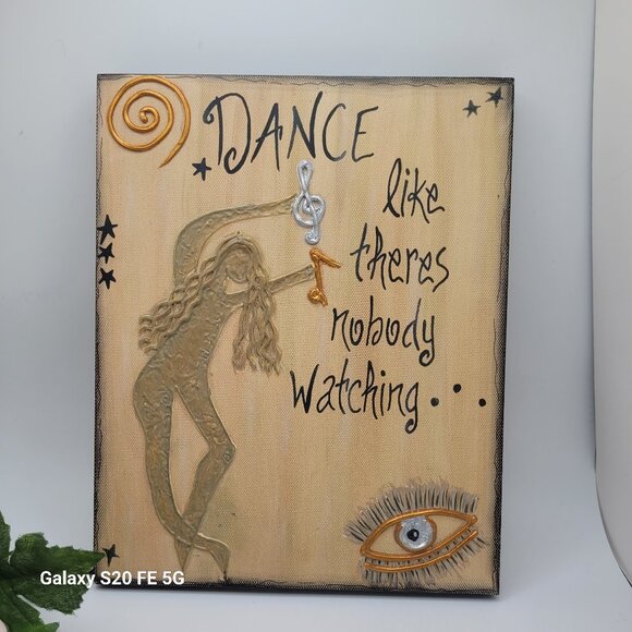 Rhonda Kullberg Art “Dance Like Nobody’s Watching” Painted Wall Art - Picture 1 of 12
